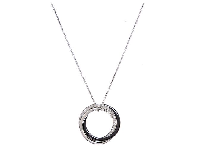 Collar de Diamante Trinity de Cartier Negro Plata