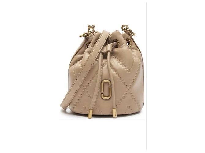 Sac seau mini J Marc en cuir beige de Marc Jacobs
