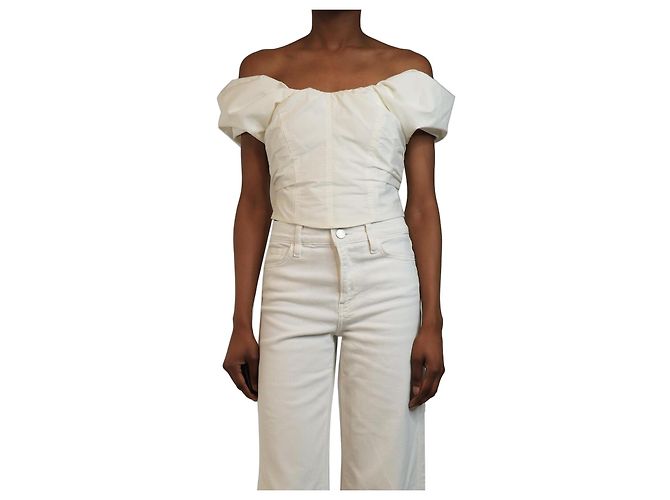 A.L.C White cropped-top - size UK 6