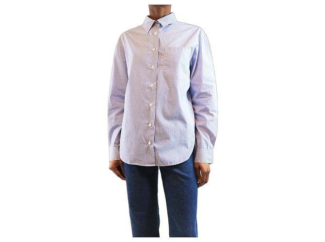Aime Camicia in cotone a righe blu - taglia UK 6