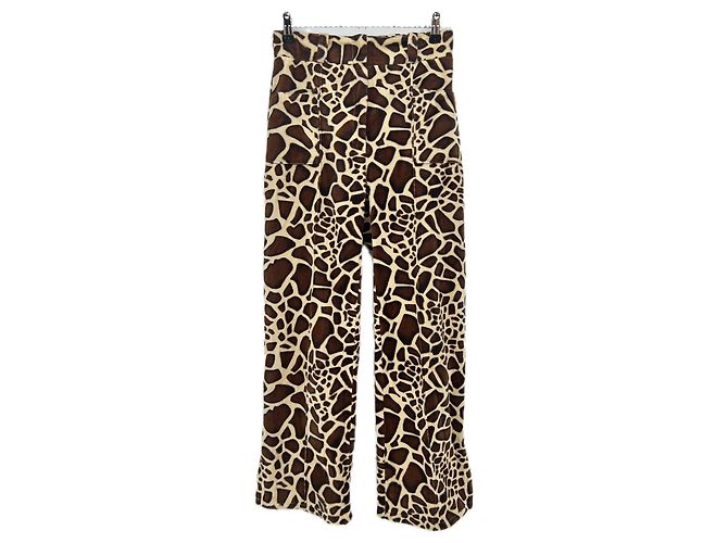 Autre Marque BOURGINE Hose mit Fellmuster Braun