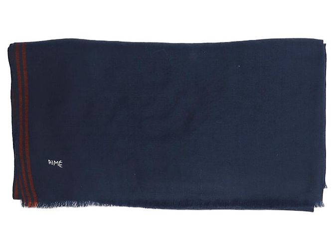 Aime Dunkelblaue Kaschmirschal