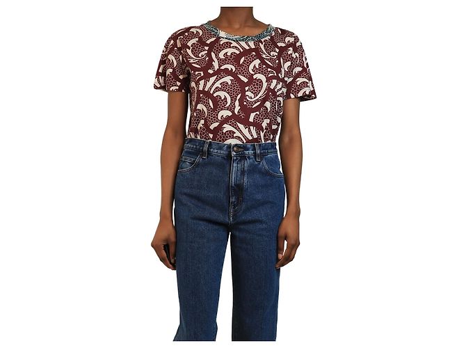 Dries Van Noten T-shirt stampata viola - taglia S Rosso
