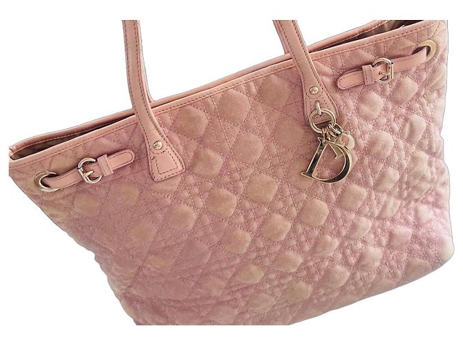 Sac cabas Dior Cannage rose