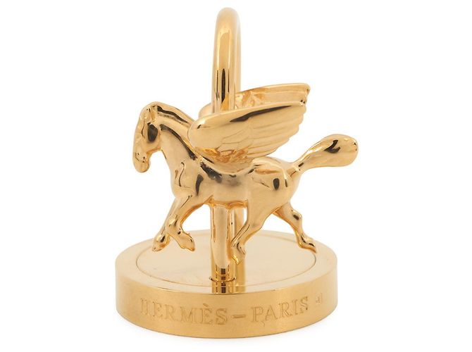 Hermès Chaveiro charm em edição limitada Hermes Cadena Arne Danse Pegasus 2007 Dourado