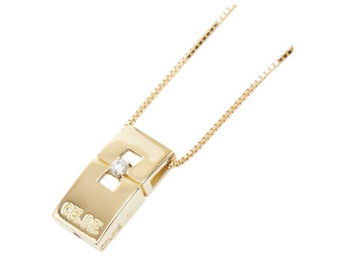 Diamond Céline Collar Colgante de Oro Amarillo de 18K Celine