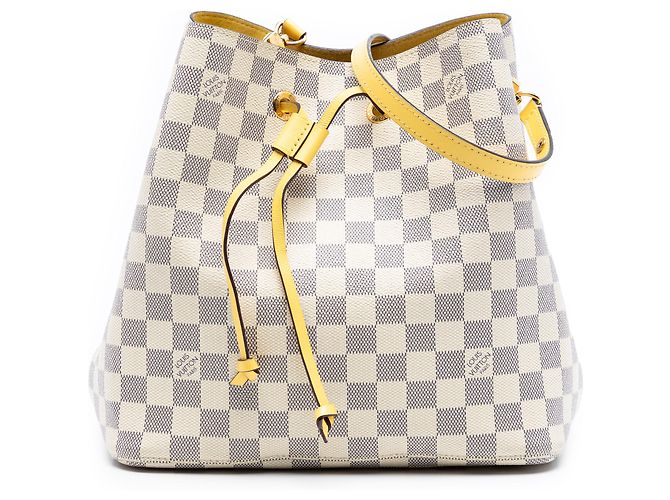 Néonoé Louis Vuitton Sac Neonoe MM Damier Azur Blanc
