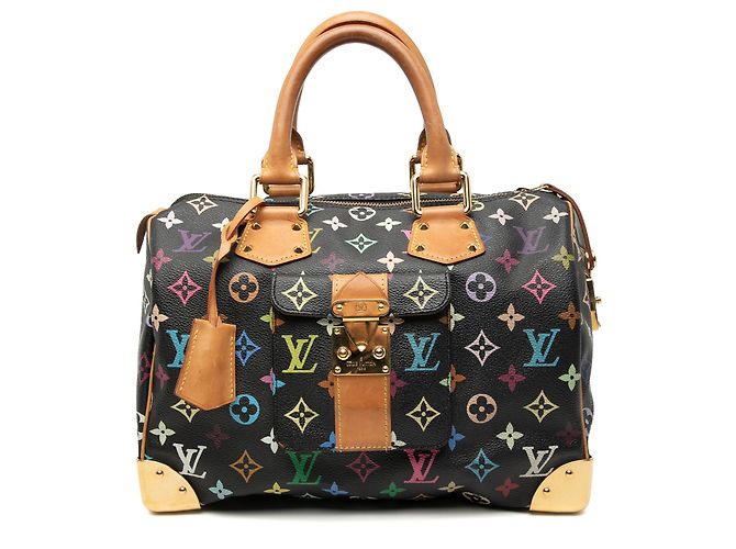 Louis Vuitton Speedy 30 Monogram Multicolore Schwarz