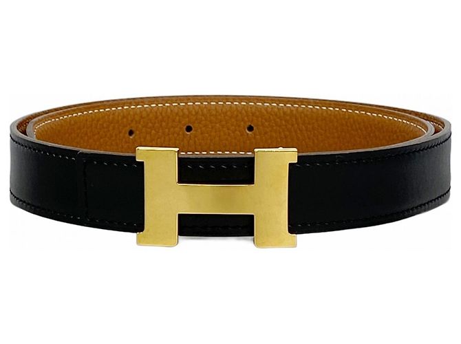 Cintura Constance Hermès in Nero e Oro D'oro