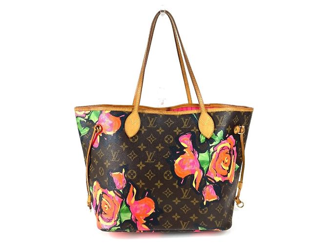 Sac à main Neverfull MM Monogram Rose Louis Vuitton Marron