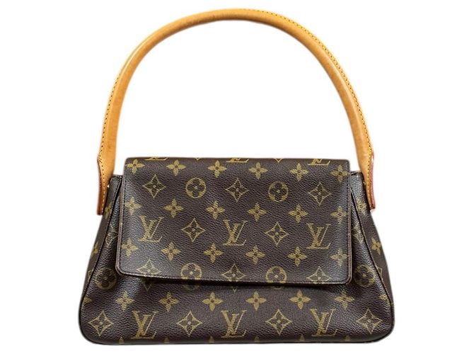 Sac à main Mini Looping Monogram Louis Vuitton Marron
