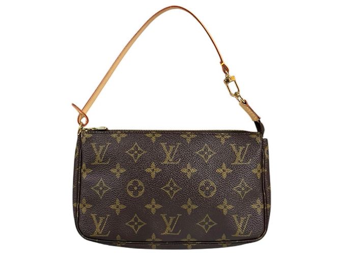 Bolso Pochette Accessoires Monogram Louis Vuitton Castaño