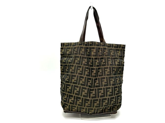 Bolsa Eco-Zucca Fendi e Bolsa Tote Marrom