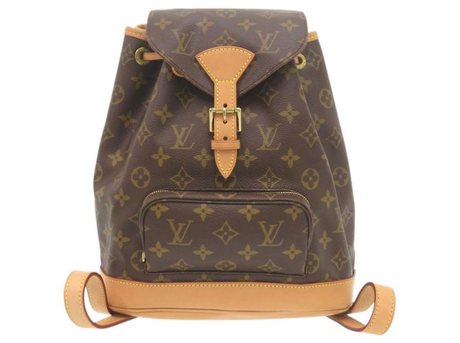 Zaino Montsouris MM Monogram Louis Vuitton Marrone Monogramma
