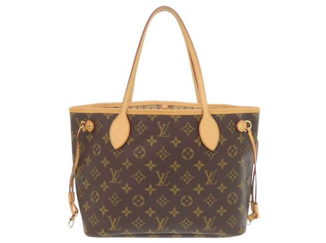 Louis Vuitton Neverfull PM Monogram Tote Bag Beige Monogramm