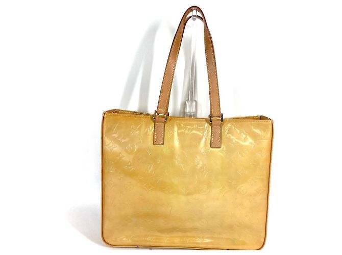 Borsa Tote Columbus in Monogram Vernis Louis Vuitton Beige