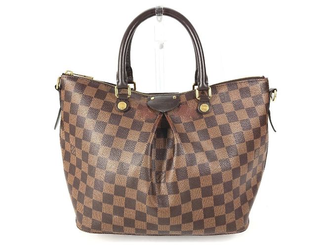 Borsa Tote Damier Siena MM di Louis Vuitton Marrone