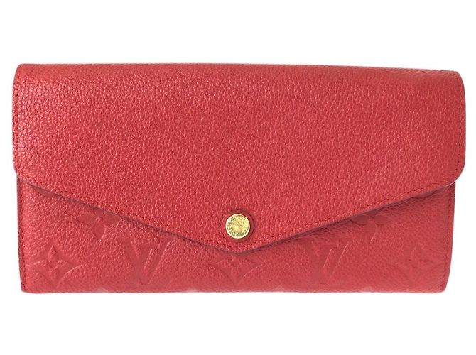 Portafoglio Sarah Monogram Empreinte Louis Vuitton Rosso