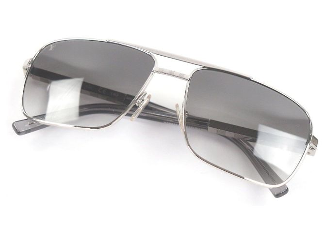 Louis Vuitton Attitude Damier Sunglasses Silvery Metallic