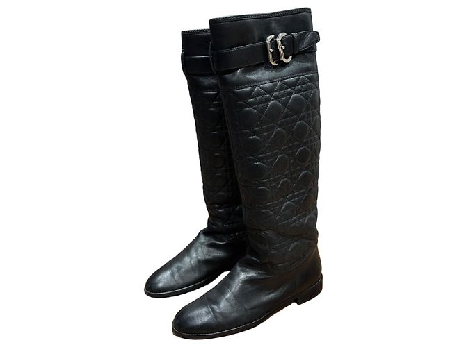 Dior Cannage en Cuir Noir 40,5