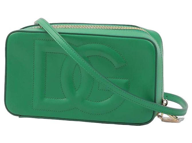 Dolce & Gabbana Bolsa de ombro DG Logo em couro verde