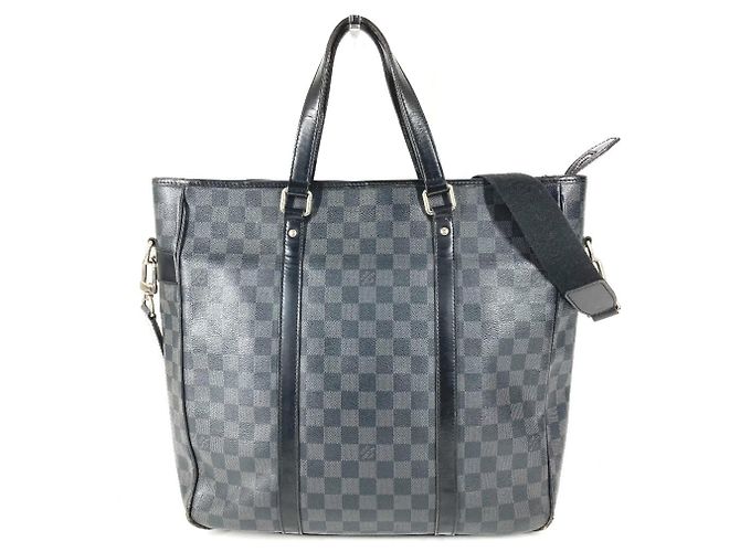 Bolso Tote Tadao Damier Graphite Louis Vuitton Negro