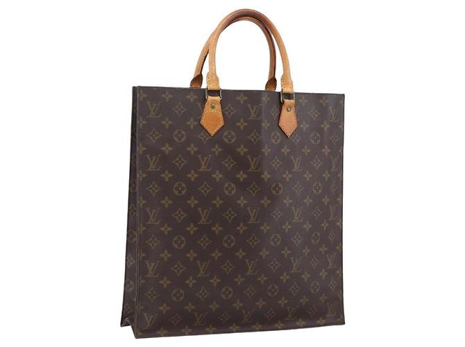 LOUIS VUITTON Monogram Sac Plat Handtasche M51140 LV Auth 170063 Monogramm