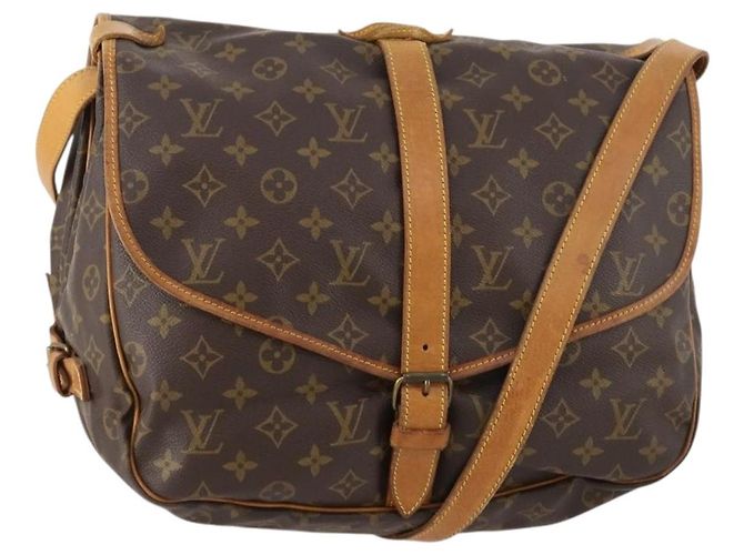 LOUIS VUITTON Bolsa de Ombro Monogram Saumur 35 M42254 LV Auth ki6534 Monograma