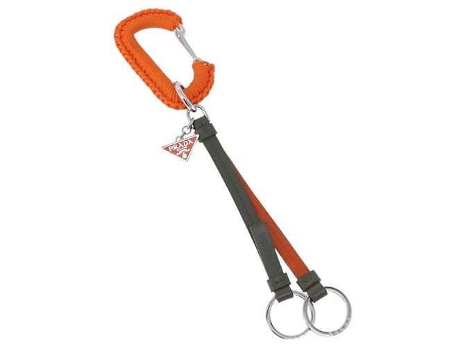 PRADA Key Holder metal Orange Auth BA11382M