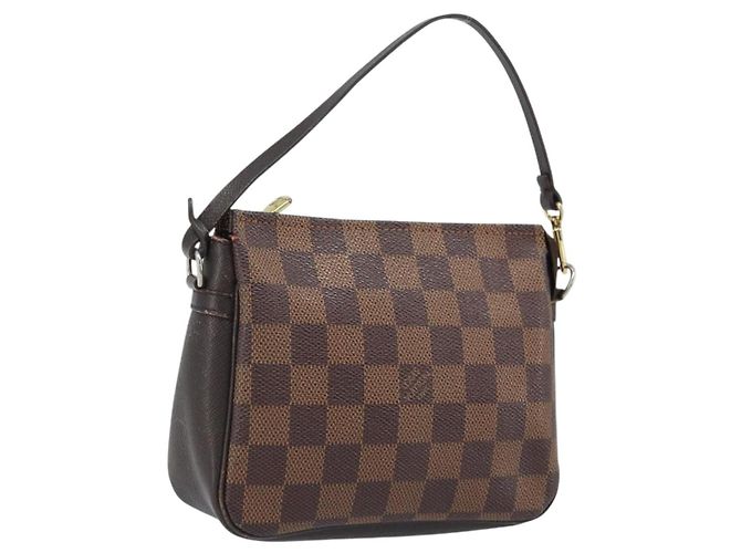 LOUIS VUITTON Make-up Tasche Damier Ebene N51982 LV Auth ep13748
