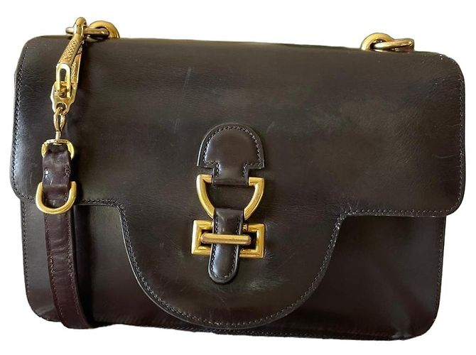 Sandrine Sac à main Hermès en cuir marron