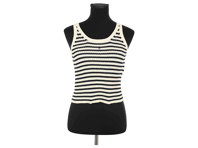 Dior Top sin mangas en ecru Crudo