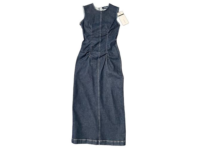 Vestido largo de mezclilla Sportmax Azul