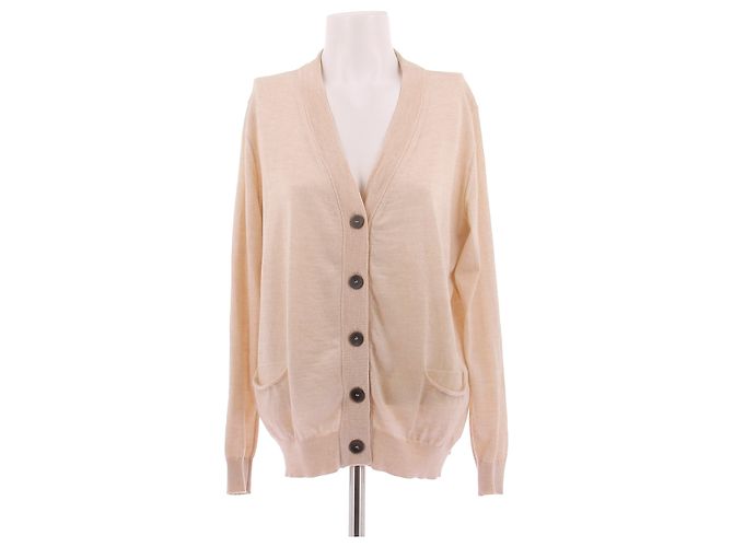 Roberto Collina Beige Wollcardigan