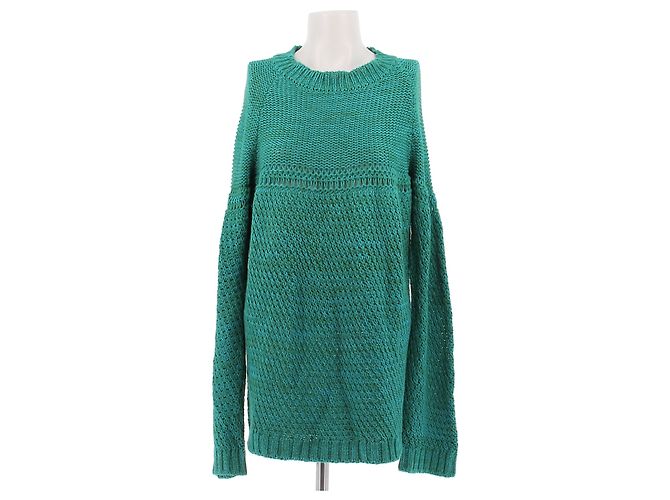 Pull Pierre Balmain vert en coton