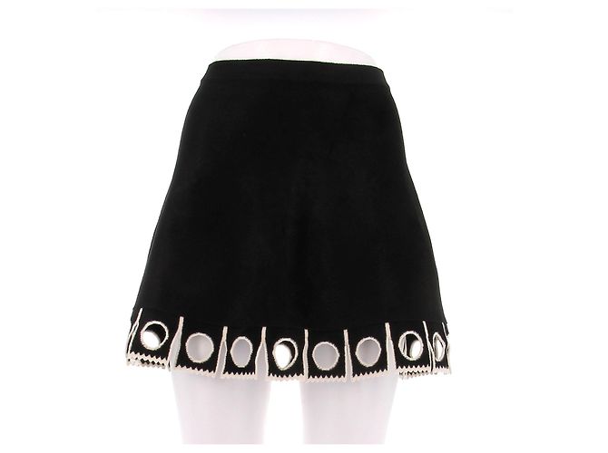 Alaïa Schwarzer Wollrock