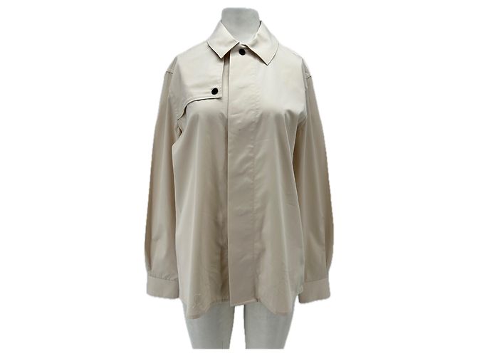 Autre Marque Camicia FIGARET in cotone beige con tasca Taglia S