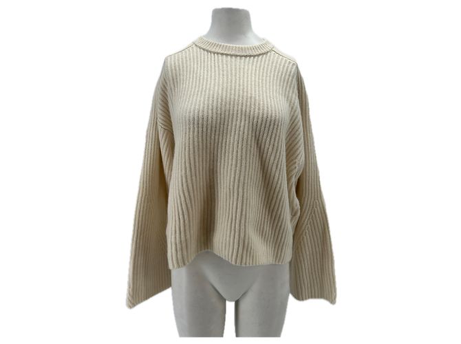 Autre Marque Creme Pullover "Carvi" aus Kaschmir Beige