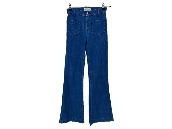 Autre Marque Vaqueros azules acampanados 