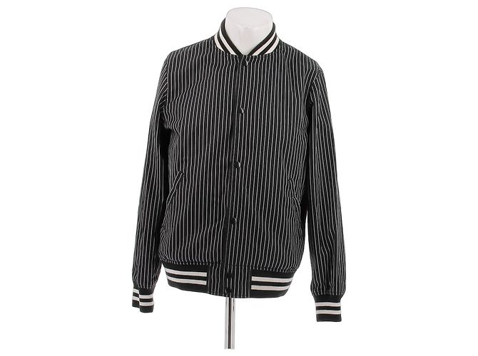 Autre Marque Wendbare Baumwolljacke Schwarz