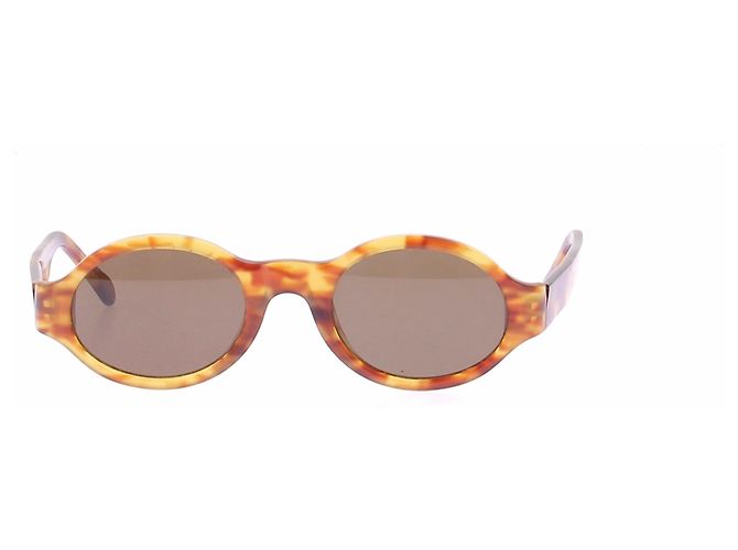 Autre Marque Gafas redondas de carey Castaño