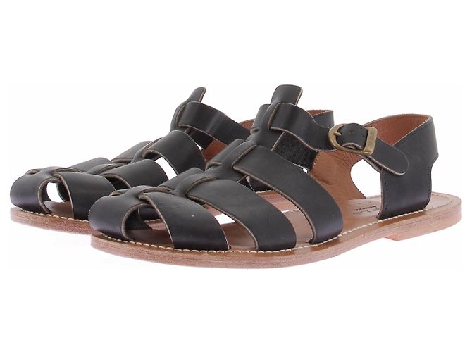 Autre Marque Sandali in pelle nera Nero