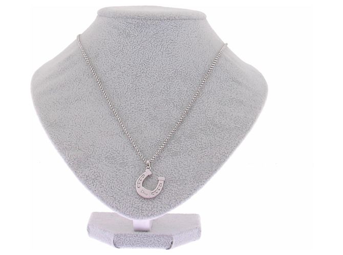 Dior Hufeisen-Halskette Silber