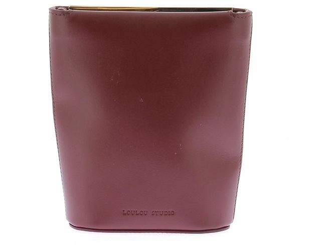 Autre Marque Mini bordeaux Leder Tasche