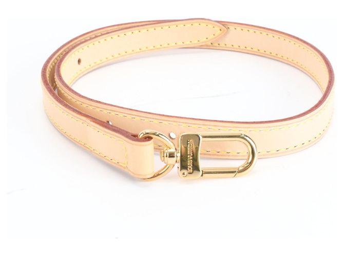 Louis Vuitton Natural Leather Bag Accessory Shoulder Strap Brown Men's Beige
