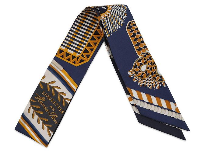 Bufanda Hermès twilly epaulettes de gala de seda para mujeres Multicolor