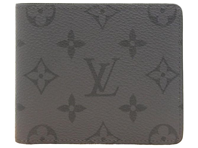 Louis Vuitton Monogram Eclipse Reverse Portefeuille Slender Billfold Black