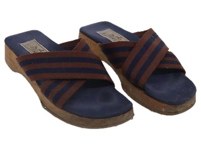 Hermès Sandali in Pelle Hermes Blu 