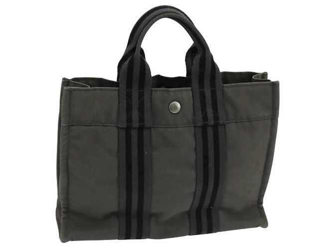 Bolsa Tote Fourre Tout PM Hermès Cinza