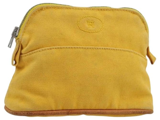 Hermès Bolide Pouch Yellow Cotton
